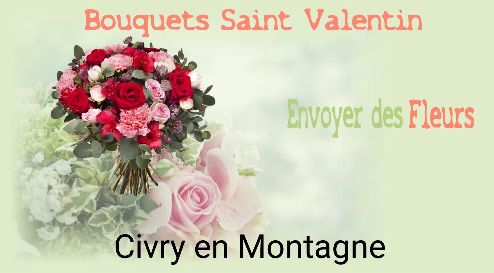 Roses de Saint-Valentin livrées à Civry-en-Montagne